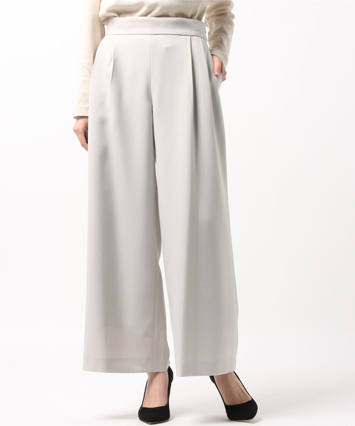 un dix cors（アンディコール）の「ツータック無地ワイドパンツ（その他パンツ・レディース・ネイビー/ライトベージュ・38/36）」の2枚目の写真