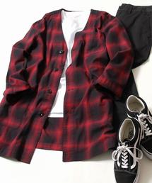 coen | オンブレチェックガウン18SS(その他アウター)