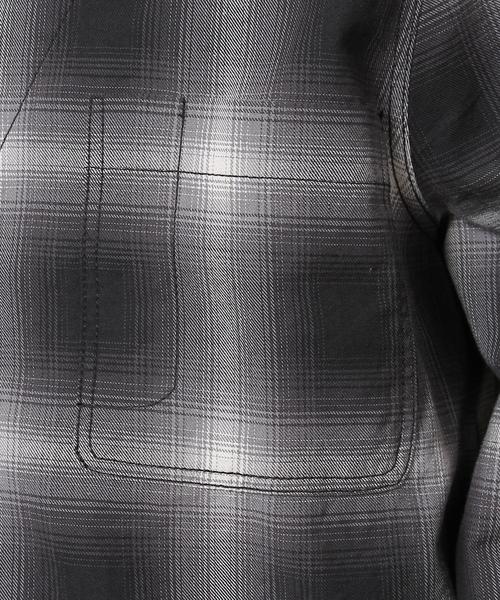 coen（コーエン）の「オンブレチェックシャツガウン（その他アウター・メンズ・ブラック/レッド・LARGE/MEDIUM/SMALL）」の18枚目の写真