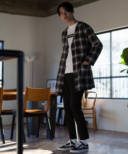 coen（コーエン）の「オンブレチェックシャツガウン（その他アウター・メンズ・ブラック/レッド・LARGE/MEDIUM/SMALL）」の3枚目の写真