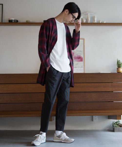 coen（コーエン）の「オンブレチェックシャツガウン（その他アウター・メンズ・ブラック/レッド・LARGE/MEDIUM/SMALL）」の21枚目の写真