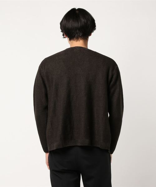 unfil（アンフィル）の「【unfil】リネンニットZIPカーディガン