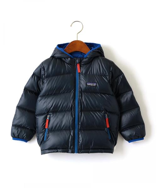 patagonia（パタゴニア）の「【patagonia(パタゴニア)】25/Down Sweater Hoody（ダウンジャケット/コート・キッズ・ピンク/ネイビー・5T/4T/3T）」の2枚目の写真