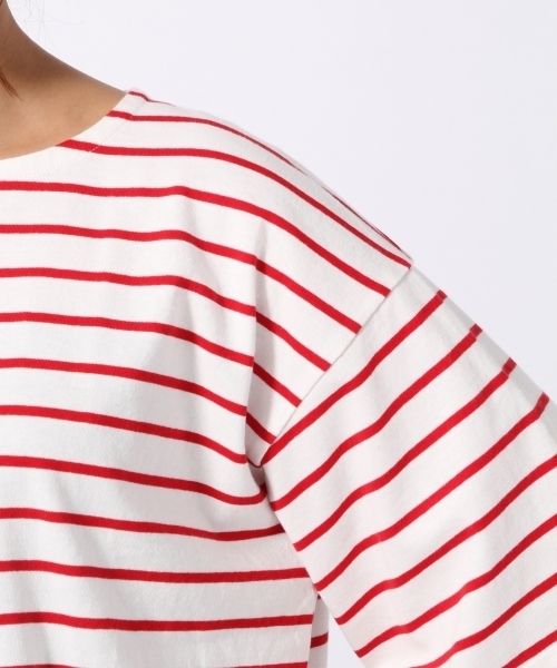 LOWRYS FARM(ローリーズファーム)の「ボーダーBIGプルオーバー 796183(Tシャツ/カットソー・レディース・ホワイト/レッド/ブルー/ピンク/ネイビー/ベージュ/ピンク系その他・MEDIUM/LARGE)」の18枚目の写真