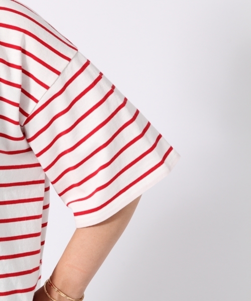 LOWRYS FARM(ローリーズファーム)の「ボーダーBIGプルオーバー 796183(Tシャツ/カットソー・レディース・ホワイト/レッド/ブルー/ピンク/ネイビー/ベージュ/ピンク系その他・MEDIUM/LARGE)」の17枚目の写真