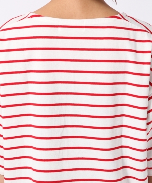 LOWRYS FARM(ローリーズファーム)の「ボーダーBIGプルオーバー 796183(Tシャツ/カットソー・レディース・ホワイト/レッド/ブルー/ピンク/ネイビー/ベージュ/ピンク系その他・MEDIUM/LARGE)」の14枚目の写真