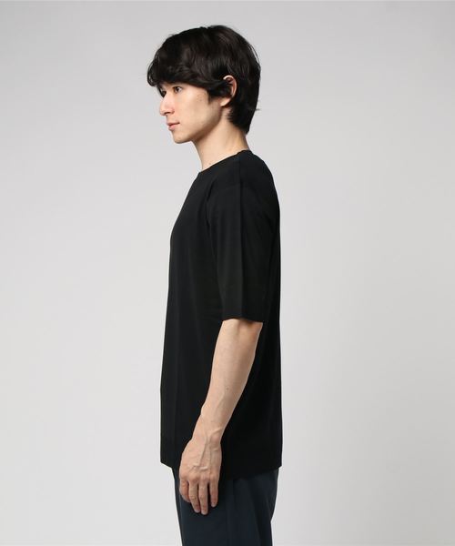 5351 POUR LES HOMMES（ゴーサンゴーイチプールオム）の「シルケットコットンクルーネックニットTシャツ（Tシャツ/カットソー・メンズ・ホワイト/ブラック/ホワイト×ブラック・44/46/48）」の4枚目の写真