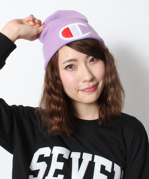 Champion(チャンピオン)の「∴WEGO/Championニットキャップ(ニットキャップ/ビーニー・メンズ・ホワイト/ブラック/グレー/ロイヤルブルー/ライトパープル/ライトピンク/レッド・FREE)」の6枚目の写真