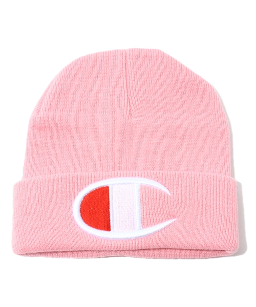 Champion(チャンピオン)の「∴WEGO/Championニットキャップ(ニットキャップ/ビーニー・メンズ・ホワイト/ブラック/グレー/ロイヤルブルー/ライトパープル/ライトピンク/レッド・FREE)」の1枚目の写真