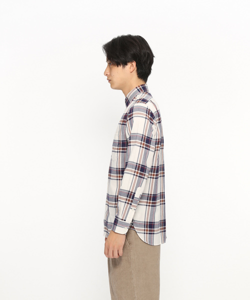 LAKOLE(ラコレ)の「起毛大柄チェックシャツ / LAKOLE(シャツ/ブラウス・メンズ・レッド/オフホワイト・MEDIUM/LARGE)」の6枚目の写真