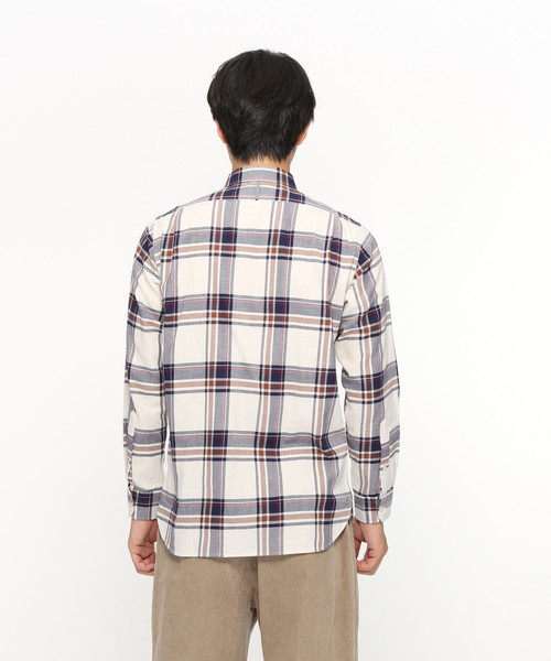 LAKOLE(ラコレ)の「起毛大柄チェックシャツ / LAKOLE(シャツ/ブラウス・メンズ・レッド/オフホワイト・MEDIUM/LARGE)」の7枚目の写真