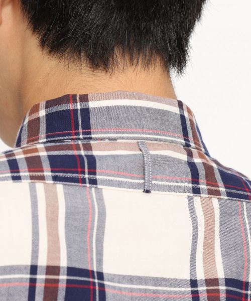 LAKOLE(ラコレ)の「起毛大柄チェックシャツ / LAKOLE(シャツ/ブラウス・メンズ・レッド/オフホワイト・MEDIUM/LARGE)」の12枚目の写真
