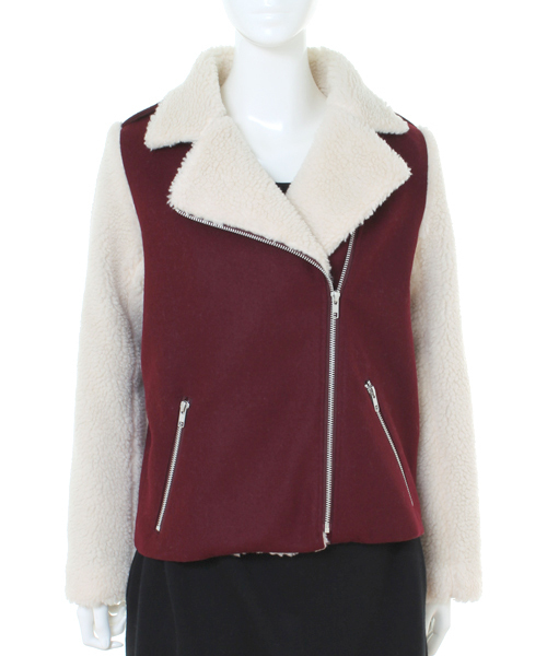 WC（ダブル シー）の「wc/ボアライダース（ライダースジャケット・レディース・ネイビー/ワイン・FREE）」の4枚目の写真