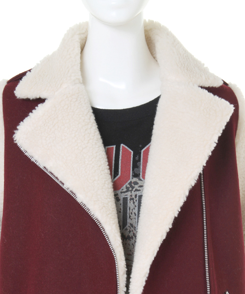 WC（ダブル シー）の「wc/ボアライダース（ライダースジャケット・レディース・ネイビー/ワイン・FREE）」の5枚目の写真