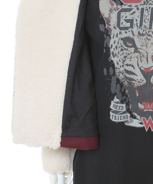 WC（ダブル シー）の「wc/ボアライダース（ライダースジャケット・レディース・ネイビー/ワイン・FREE）」の9枚目の写真