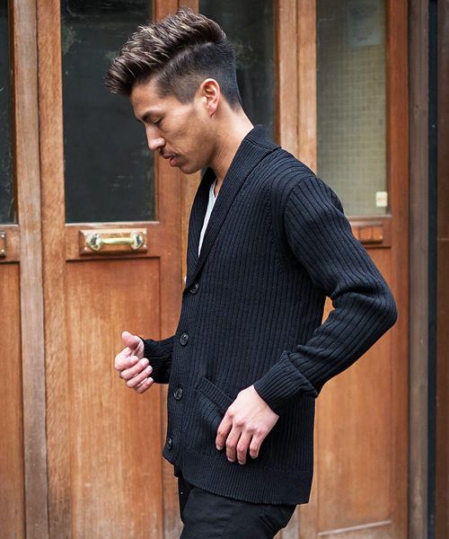 GOSTAR DE FUGA（ゴスタール ジフーガ）の「ショールカラーカーディガン（カーディガン/ボレロ・メンズ・ブラック/ミックスグレー・M/L）」の16枚目の写真