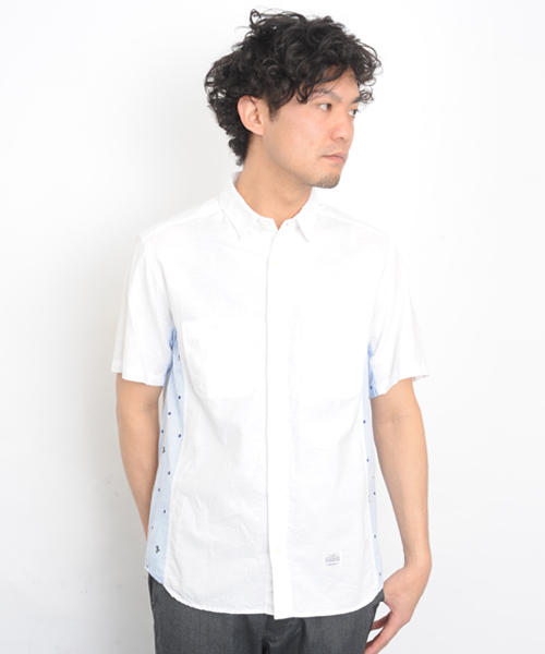 SILAS（サイラス）の「WASP SHIRT（シャツ/ブラウス・メンズ・ホワイト/ブルー・2/1/3）」の2枚目の写真