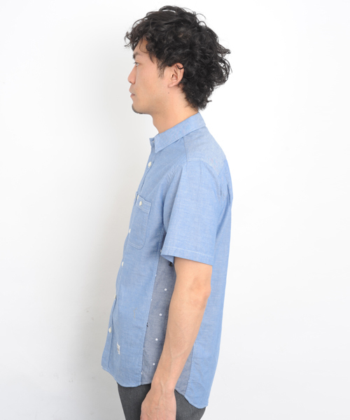 SILAS（サイラス）の「WASP SHIRT（シャツ/ブラウス・メンズ・ホワイト/ブルー・2/1/3）」の3枚目の写真