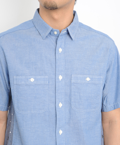 SILAS（サイラス）の「WASP SHIRT（シャツ/ブラウス・メンズ・ホワイト/ブルー・2/1/3）」の5枚目の写真