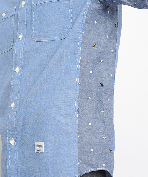 SILAS（サイラス）の「WASP SHIRT（シャツ/ブラウス・メンズ・ホワイト/ブルー・2/1/3）」の6枚目の写真