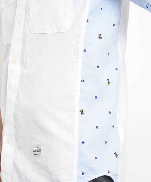 SILAS（サイラス）の「WASP SHIRT（シャツ/ブラウス・メンズ・ホワイト/ブルー・2/1/3）」の7枚目の写真
