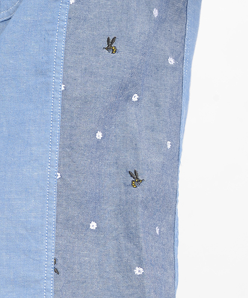 SILAS（サイラス）の「WASP SHIRT（シャツ/ブラウス・メンズ・ホワイト/ブルー・2/1/3）」の8枚目の写真