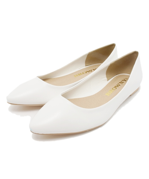 WEGO（ウィゴー）の「WEGO/フラットパンプス（パンプス・レディース・ホワイト/ブラック/ブルー/イエロー/オレンジ・23.5/24.5）」の2枚目の写真