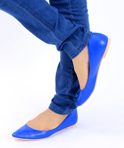 WEGO（ウィゴー）の「WEGO/フラットパンプス（パンプス・レディース・ホワイト/ブラック/ブルー/イエロー/オレンジ・23.5/24.5）」の4枚目の写真