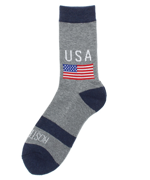 NANO universe（ナノユニバース）の「ROSTER SOX(ロスターソックス)/ FLAG（ソックス/靴下・メンズ・ホワイト/ネイビー/グレー・FREE）」の3枚目の写真