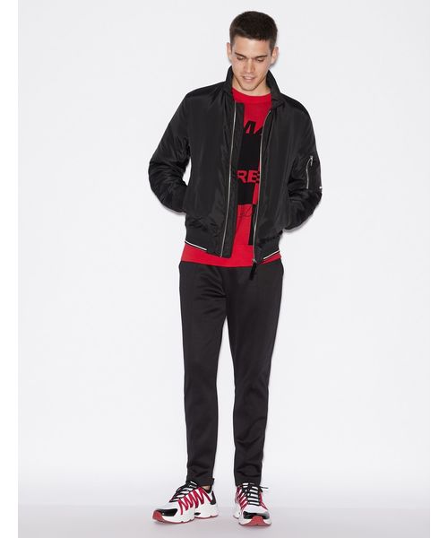 ARMANI EXCHANGE(アルマーニエクスチェンジ)の「【A|Xアルマーニ エクスチェンジ】カラーブロッキングデザイン ロゴニット(ニット/セーター・メンズ・ブラック/レッド・SMALL/MEDIUM/LARGE/X-LARGE/X-SMALL)」の5枚目の写真