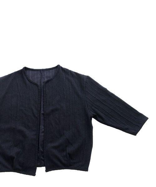 antiqua（アンティカ）の「立体柄ノーカラーカーディガン（カーディガン/ボレロ・レディース・ブラック・FREE）」の17枚目の写真