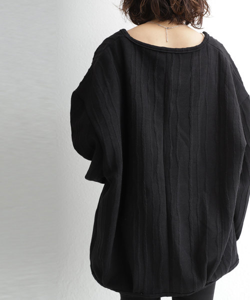 antiqua（アンティカ）の「立体柄ノーカラーカーディガン（カーディガン/ボレロ・レディース・ブラック・FREE）」の16枚目の写真