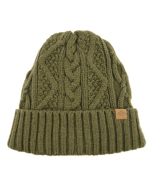 polcadot（ポルカドット）の「CABLE BOA WATCH/ケーブル 裏ボア ニットワッチ（ニットキャップ/ビーニー・レディース・ブラック/ベージュ/グレー/レッド/マスタード/アイボリー/ラベンダー/ライトグレー/ライトベージュ/ブルー/グリーン/カーキ/ダークグリーン/ネイビー・FREE）」の9枚目の写真