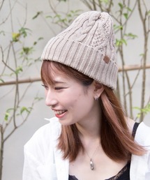 polcadot（ポルカドット）の「CABLE BOA WATCH/ケーブル 裏ボア ニットワッチ（ニットキャップ/ビーニー）」