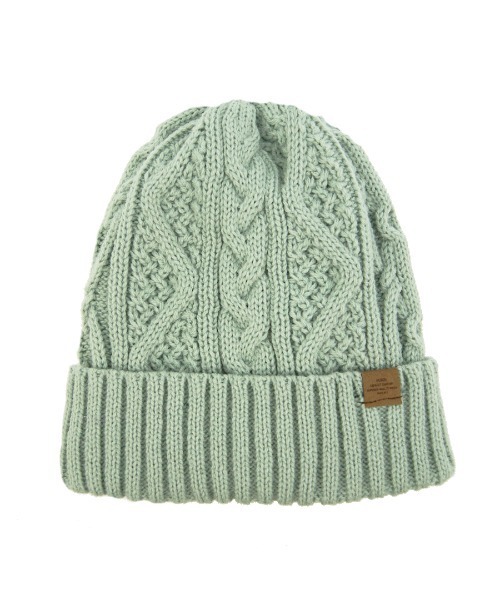 polcadot（ポルカドット）の「CABLE BOA WATCH/ケーブル 裏ボア ニットワッチ（ニットキャップ/ビーニー・レディース・ブラック/ベージュ/グレー/レッド/マスタード/アイボリー/ラベンダー/ライトグレー/ライトベージュ/ブルー/グリーン/カーキ/ダークグリーン/ネイビー・FREE）」の10枚目の写真