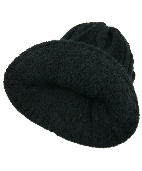 polcadot（ポルカドット）の「CABLE BOA WATCH/ケーブル 裏ボア ニットワッチ（ニットキャップ/ビーニー・レディース・ブラック/ベージュ/グレー/レッド/マスタード/アイボリー/ラベンダー/ライトグレー/ライトベージュ/ブルー/グリーン/カーキ/ダークグリーン/ネイビー・FREE）」の19枚目の写真