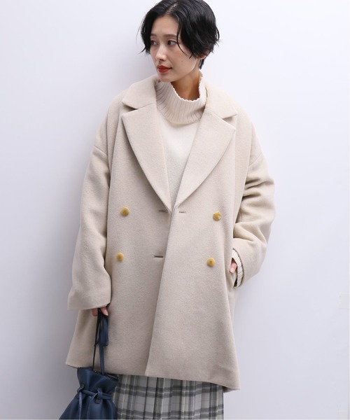 JOURNAL STANDARD(ジャーナルスタンダード)の「【NEU】ラムアルパカオーバーコート(その他アウター)」|アイボリー