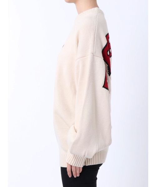 jouetie（ジュエティ）の「LET ME RIDEジャカードニット（ニット/セーター・レディース・ブラック/ベージュ/アイボリー・MEDIUM）」の5枚目の写真