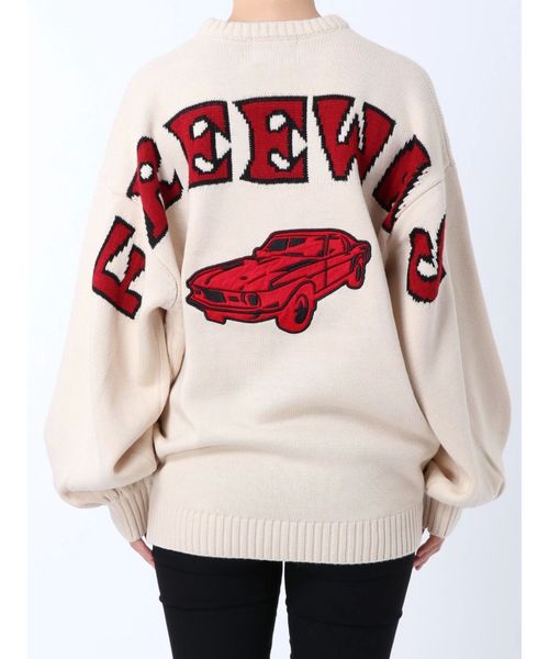 jouetie（ジュエティ）の「LET ME RIDEジャカードニット（ニット/セーター・レディース・ブラック/ベージュ/アイボリー・MEDIUM）」の6枚目の写真