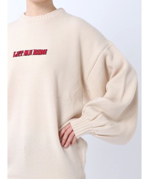 jouetie（ジュエティ）の「LET ME RIDEジャカードニット（ニット/セーター・レディース・ブラック/ベージュ/アイボリー・MEDIUM）」の8枚目の写真
