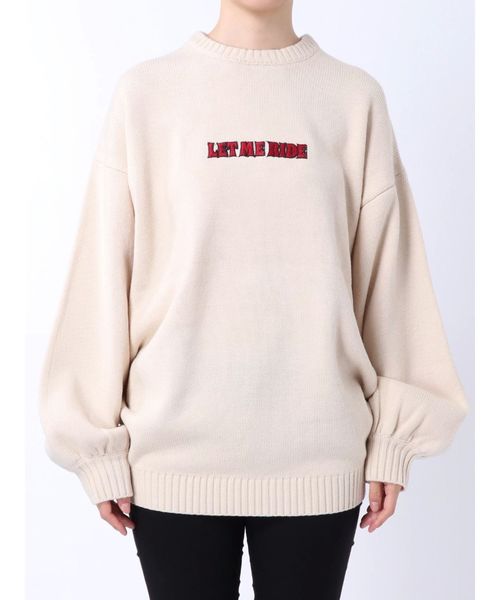 jouetie（ジュエティ）の「LET ME RIDEジャカードニット（ニット/セーター・レディース・ブラック/ベージュ/アイボリー・MEDIUM）」の15枚目の写真