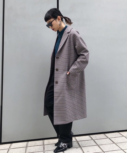 PAGEBOY(ページボーイ)の「【新春限定アイテム】ロングテーラーコート(ダウンジャケット/コート・レディース・サックスブルー/ブラック/チェック/グレイッシュベージュ・SMALL/MEDIUM)」の19枚目の写真