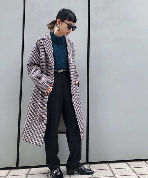 PAGEBOY(ページボーイ)の「【新春限定アイテム】ロングテーラーコート(ダウンジャケット/コート・レディース・サックスブルー/ブラック/チェック/グレイッシュベージュ・SMALL/MEDIUM)」の21枚目の写真