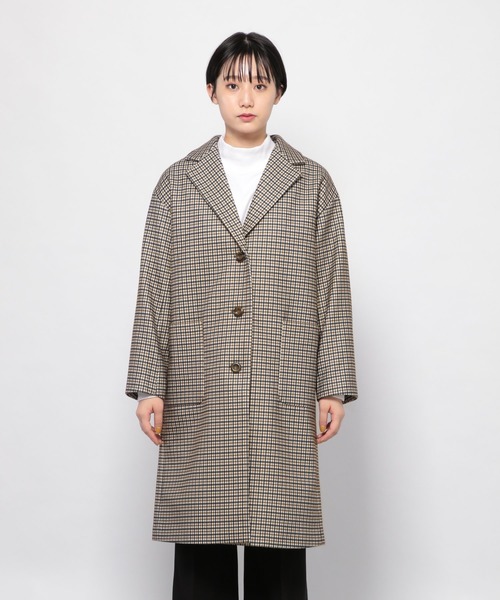 PAGEBOY(ページボーイ)の「【新春限定アイテム】ロングテーラーコート(ダウンジャケット/コート・レディース・サックスブルー/ブラック/チェック/グレイッシュベージュ・SMALL/MEDIUM)」の22枚目の写真
