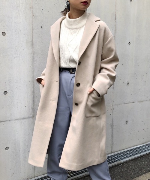 PAGEBOY(ページボーイ)の「【新春限定アイテム】ロングテーラーコート(ダウンジャケット/コート・レディース・サックスブルー/ブラック/チェック/グレイッシュベージュ・SMALL/MEDIUM)」の10枚目の写真