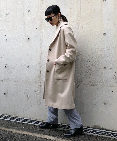 PAGEBOY(ページボーイ)の「【新春限定アイテム】ロングテーラーコート(ダウンジャケット/コート・レディース・サックスブルー/ブラック/チェック/グレイッシュベージュ・SMALL/MEDIUM)」の12枚目の写真