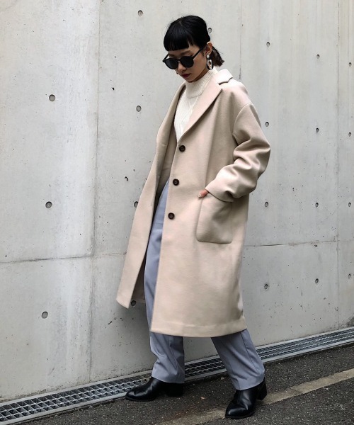 PAGEBOY(ページボーイ)の「【新春限定アイテム】ロングテーラーコート(ダウンジャケット/コート・レディース・サックスブルー/ブラック/チェック/グレイッシュベージュ・SMALL/MEDIUM)」の13枚目の写真