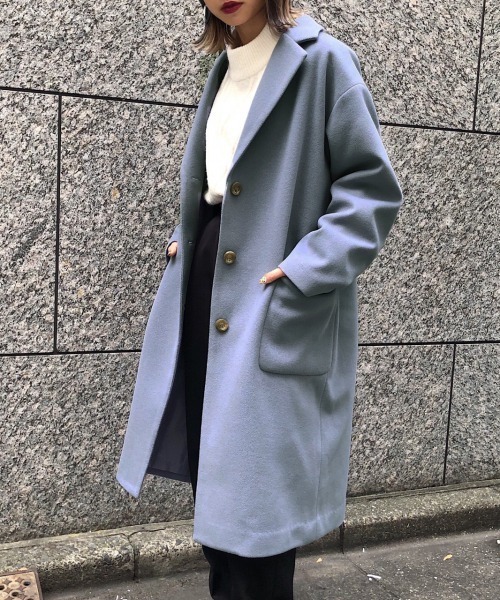 PAGEBOY(ページボーイ)の「【新春限定アイテム】ロングテーラーコート(ダウンジャケット/コート・レディース・サックスブルー/ブラック/チェック/グレイッシュベージュ・SMALL/MEDIUM)」の14枚目の写真