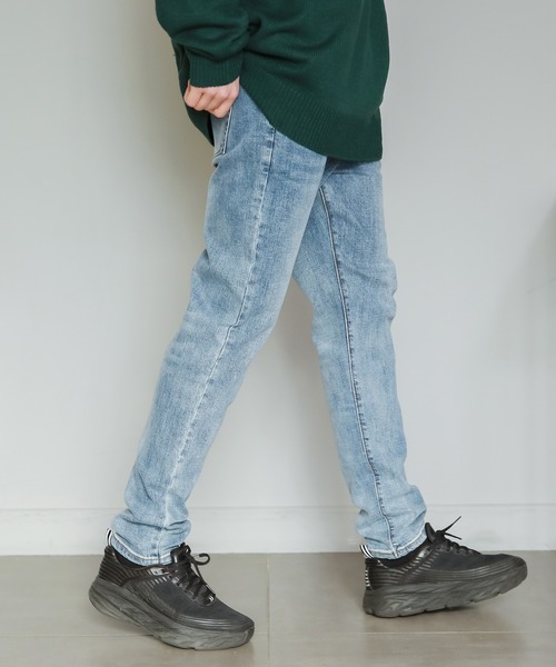 Niell（ニール）の「ストレッチツイル スキニーパンツ（チノパンツ・メンズ・ホワイト/ブラック/インディゴブルー・S/M/L/XS）」の3枚目の写真