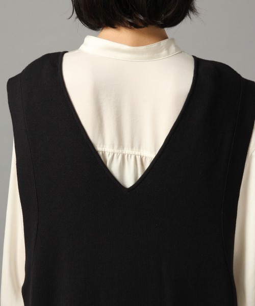 LOWRYS FARM(ローリーズファーム)の「サイドリボンワンピース 870286(ワンピース・レディース・ブラック/グレイッシュベージュ/グリーン/ブラウン/モカ・FREE)」の6枚目の写真